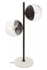 Interiors By Premier Handcrafted Black Finish Metal Table Lamp, Minimalist Design Bedside Lamp, Versatile Lamp On A Table