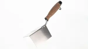 Toolty Corner Lining External Angled Trowel with Cork Handle 120x60mm Stainless Steel for Plastering Finishing DIY