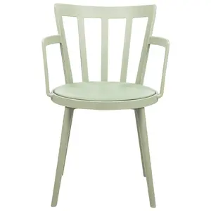 Set of 4 Dining Chairs MORILL Light Green