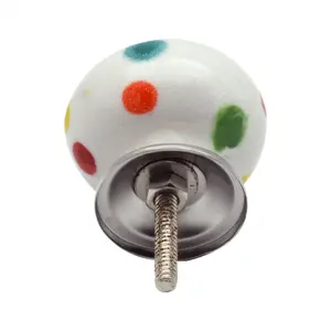 Nicola Spring - Round Ceramic Cabinet Knob - Polka Dot