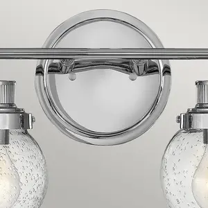 Luminosa Hinkley Poppy Bathroom Wall Lamp Polished Chrome, IP44