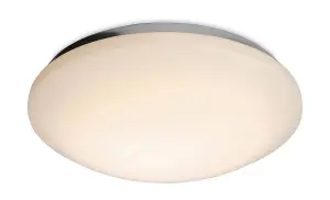 Luminosa Siena LED Round Flush Bathroom Ceiling Light White Polycarbonate Diffuser IP44