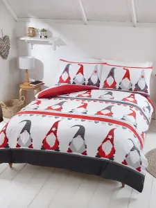 Festive Gonks Single Duvet Cover and Pillowcase Set