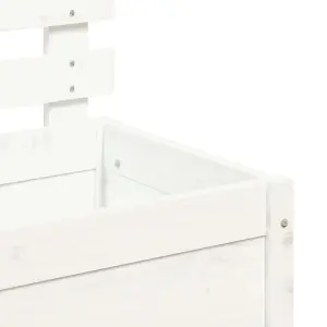 Berkfield Garden Planter with Rack White 79x39.5x114 cm Solid Wood Pine