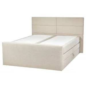 Fabric EU King Divan Bed Beige ARISTOCRAT