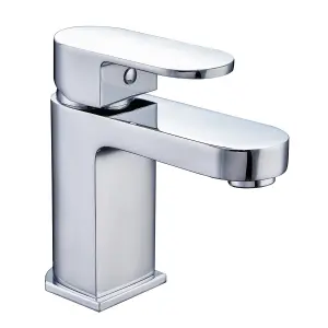 Nes Home Modern Bathroom Basin Sink Mono and Bath Filler Mixer Tap Set Chrome