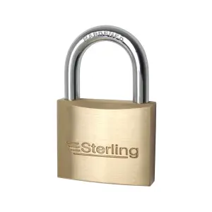 Sterling Br Keyed Padlock Br/Silver (50mm)