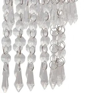 First Choice Lighting Set of 2 Clear Jewel Tiered Light Shades