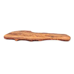 Olive Wood XL Deluxe Natural Grained Rustic Kitchen Dining Chopping Board (L) 90-95cm x 40-50cm (W)