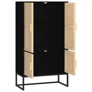 Berkfield Highboard Black 70x35x125 cm Engineered Wood