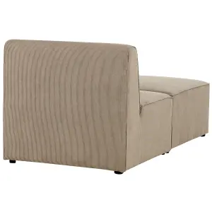 Jumbo Cord Chaise Lounge Taupe LEMVIG