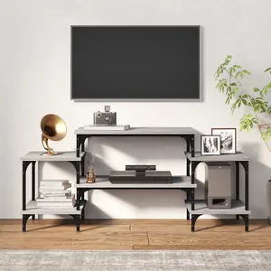 Berkfield TV Cabinet Grey Sonoma 117x35x52 cm Engineered Wood