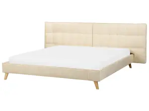 Velvet EU Super King Bed Beige SENLIS