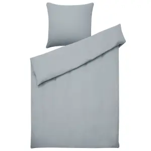 Duvet Cover Set AVONDALE 135 x 200 cm Cotton Sateen Grey