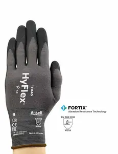 Ansell HyFlex 11-840 Nitrile-Coated Work Gloves - Size 10