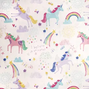 Rainbow Unicorn Childrens Duvet Cover Set