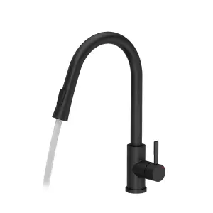 Quadron Julia Black pull out kitchen tap with spray function