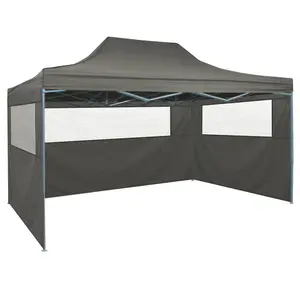 Berkfield Professional Folding Party Tent with 3 Sidewalls 3x4 m Steel Anthracite