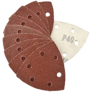 Hook And Loop Sanding Abrasive Discs Pads 90mm Triangular Disc 50 PK 40 Grit