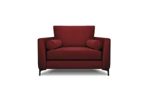 Modern Home Zara 2 Seater and Lovechair Set Oxblood