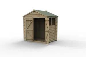 4LIFE Apex Shed 7x5 - Double Door - 2 Window