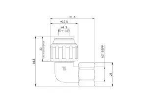 Flomasta White Reducing Pipe fitting adaptor (L)59mm