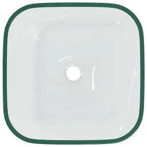 Berkfield Basin Glass 42x42x14 cm Transparent