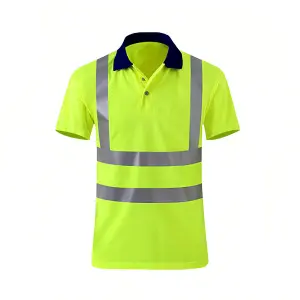 Short-sleeved thin reflective PLOL shirt T-shirt Yellow 2XL