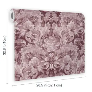 Laura Ashley Faded Glamour Apolline Pale Blackberry Smooth Wallpaper