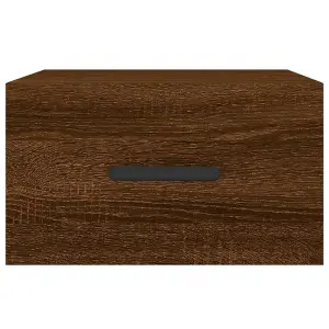 Berkfield Wall-mounted Bedside Cabinets 2 pcs Brown Oak 35x35x20 cm