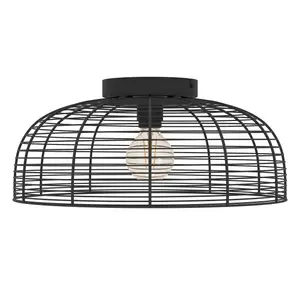 EGLO Rinroe Blac Steel Wire Ceiling Light