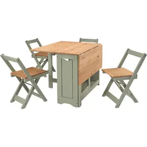 Palmateer 4 - Person Dining Set Sage Green