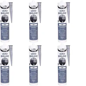 Bond It Flash Mate Lead Roofing Leak Repair Sealant Grey EU3 (Pack of 6)