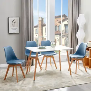 Nero Upholstered Dining Chair (Set of 6) Blue