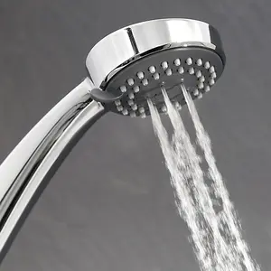 Triton Chrome effect 3-spray pattern Shower head, 230mm