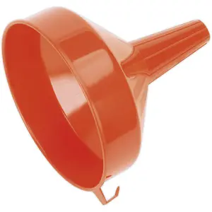 185mm Medium Funnel with Fixed Spout for Oil and Fuel - Durable with Side Hook