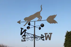 Weathervane - CAT & MOUSE steel weathervane with ground spike and wall fixing.