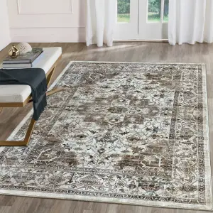 Silk Road Cream & Brown Keshan Medium Rug, (L)160cm x (W)120cm