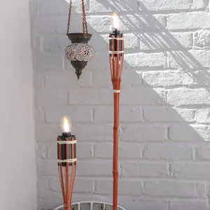 Harbour Housewares Bamboo Garden Fire Torches - 60cm - Pack of 6