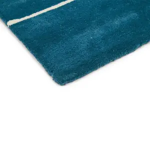 Denim Hand Tufted Luxurious Modern Wool Rug for Livingroom, Dining room, Bedroom, Playroom - 140cm X 200cm (4ft. 7in. X 6ft. 6in.)