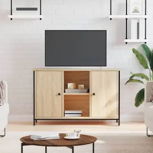 Berkfield TV Cabinet Sonoma Oak 100x35x65 cm Engineered Wood