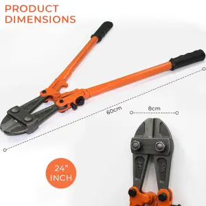 24" Cable Cutter For Carbon Steel Bolt Wire  Bolt Cutter Heavy Duty Blade