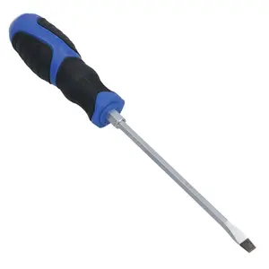 Slotted Flat Headed Screwdriver SL5.5 5.5mm x 125mm Magnetic Tip Rubber Grip