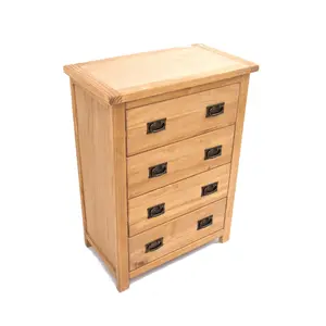 Lugo 4 Drawer Chest of Drawers Bras Drop Handle