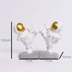 Karate High Kick Martial Arts Astronaut Bookends