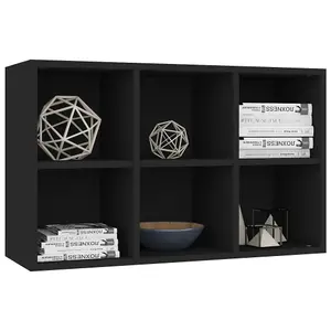 Berkfield Book Cabinet/Sideboard Black 66x30x97.8 cm Engineered Wood