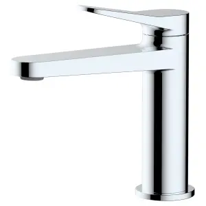 RAK Petit Polished Chrome Modern Basin Sink Mixer Tap Solid Brass