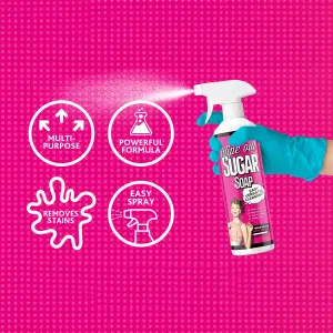 Wipeout - Sugar Soap Spray - Ready To Use, Cleaning Walls, Grease, Grime, Dirt, Stain Remover & Kitchen Degreaser - 500ml