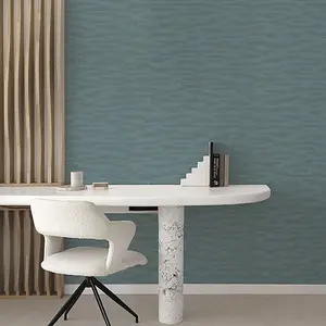 Grandeco Boutique Dioret Stacked Stones Texture Embossed Wallpaper, Blue