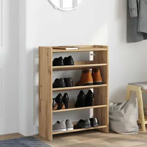 Berkfield Shoe Rack Artisan Oak 80x25x61.5 cm Engineered Wood